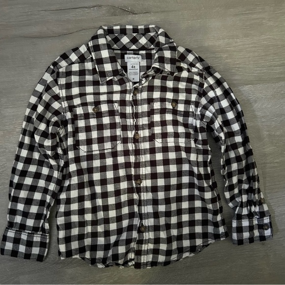 Toddler Boy Fall Clothing Flannel Jeans Sweater Long Sleeve Size 4T - Picture 5 of 6